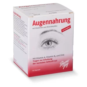 Images shows Eye Nutrition Tablets - Regena Ney 60 Pcs. Vitorgan PZN 03317536 Lions Pharmacy