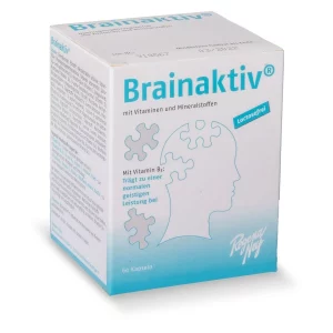Image shows Brain Activ Capsoules from Vitorgan. PZN 01438075. Lions Pharmacy