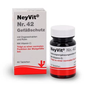 Image shows NeyVit No.42 Vascular Protection-Vitorgan-PZN 18307408. Lions Pharmacy