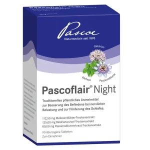 Image shows Pascoflair night from Pascoe. PZN 16914481. Lions Pharmacy
