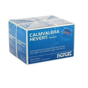 Image shows Calmvalera Hevert tablets 200 pcs. PZN 09263534