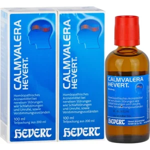 Image shows Calmvalera Drops 200 ml. PZN 06560438. Lions Pharmacy