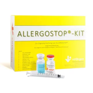 Allergostop-Kit von vitOrgan Arzneimittel. PZN 11485182. Löwen Apotheke - Lions Pharmacy