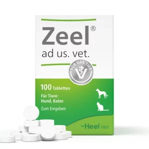 One box Zeel ad us.vet. from Heel, contains 100 tablets for dogs and cats