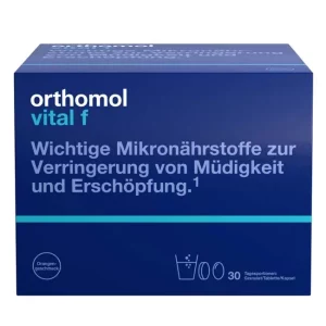 A box Orthomol Vital F from manufacturer Orthomol, PZN 01319643, Lions Pharmacy