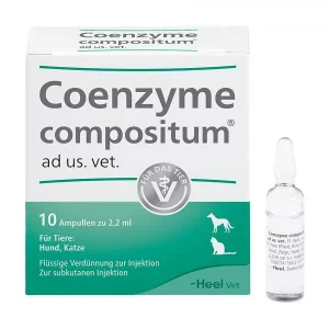 A box COENZYME COMPOSITUM ad us.vet. ampoules from biologische Heel, PZN 15300400, Lions Pharmacy
