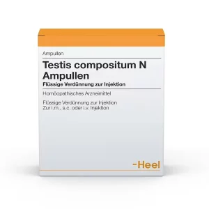 una caja Testis compositum N ampollas, Heel, PZN-04313575, Farmacia de los Leones